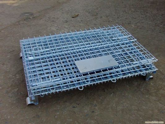Тяжелая гальванизированная металлическая кладовая клетка / складная проволочная сетка контейнер для ношения