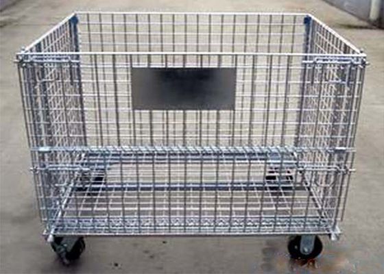 Складывающие складывающие стальные проволочные контейнеры, промышленные проволочные контейнеры, хранилища
