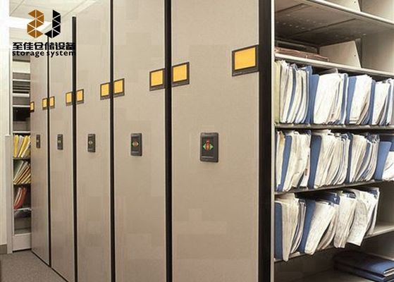 0.8-2.5мм Движущиеся шкафы с файлами Система полки Крысопроницаемая Система хранения высокой плотности